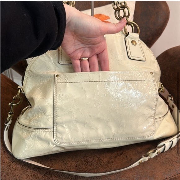 COACH LEGACY LEATHER DOME SATCHEL CROSSBODY BAG TURNLOCK STRAP HANGTAG 12295 EUC - Picture 7 of 16